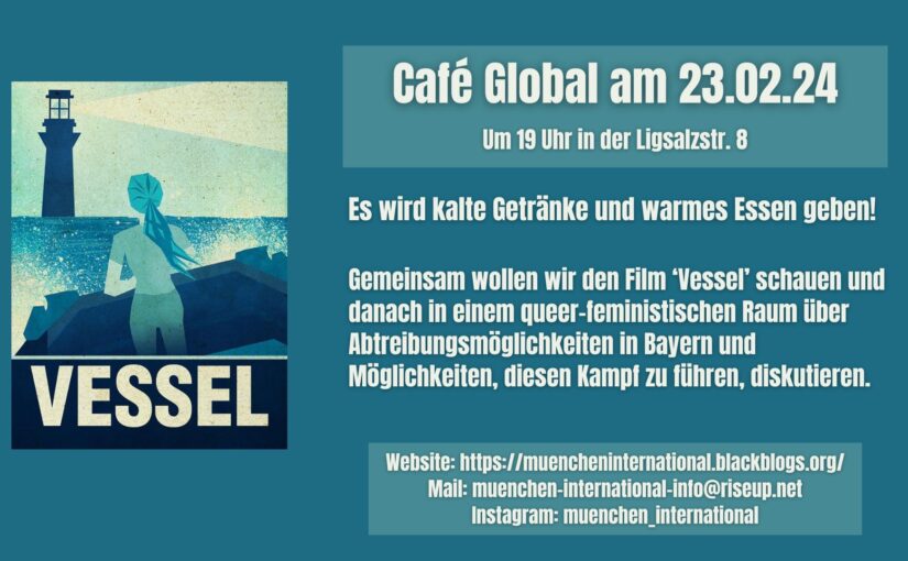 📢 Café Global erwacht aus dem Winterschlaf: am Freitag, 23. Februar, um 19 Uhr in der Ligsalzstraße 8. Wie immer gibt es Essen und Getränke. Der Film ist auf Englisch mit spanischen Untertiteln – Flüsterübersetzung zu Deutsch ist möglich.